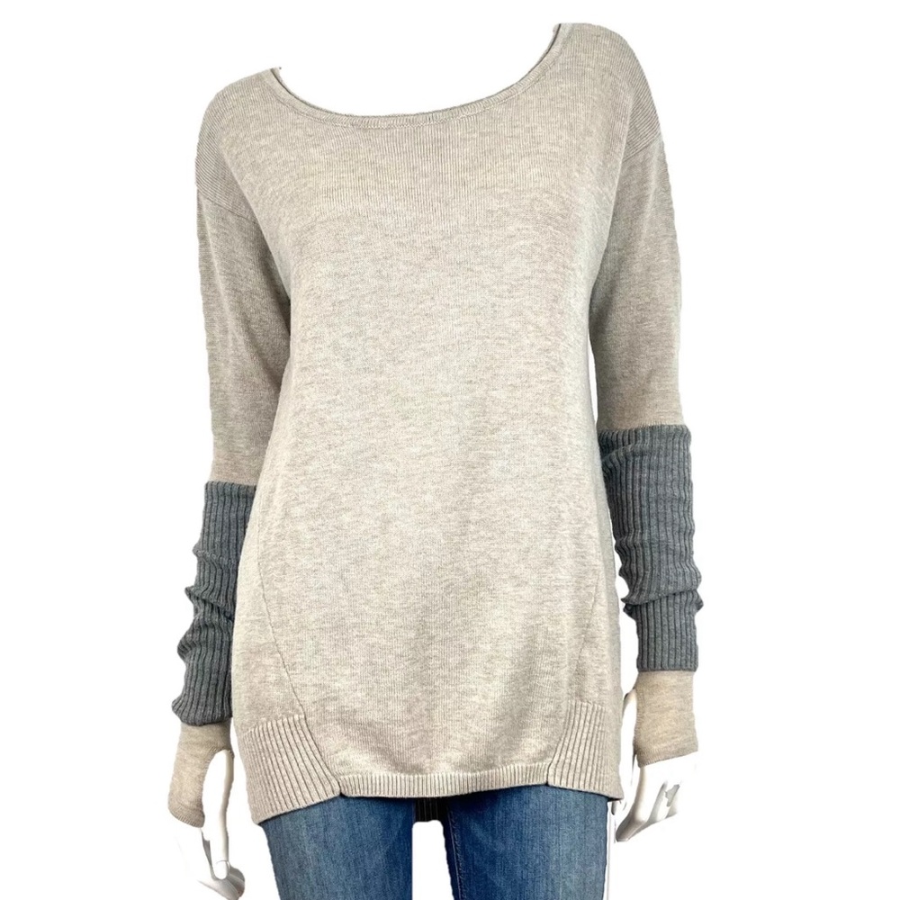 Athleta Merino Extra Fine Wool Sweater Pullover Women S Long Sleeve Tan Brown